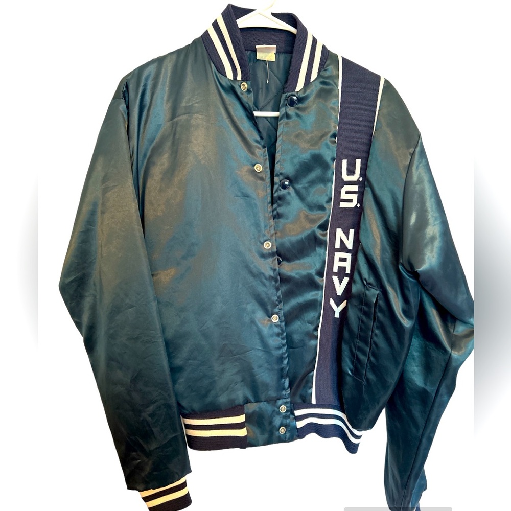 Vintage US Navy Satin Jacket Soffe Size Small